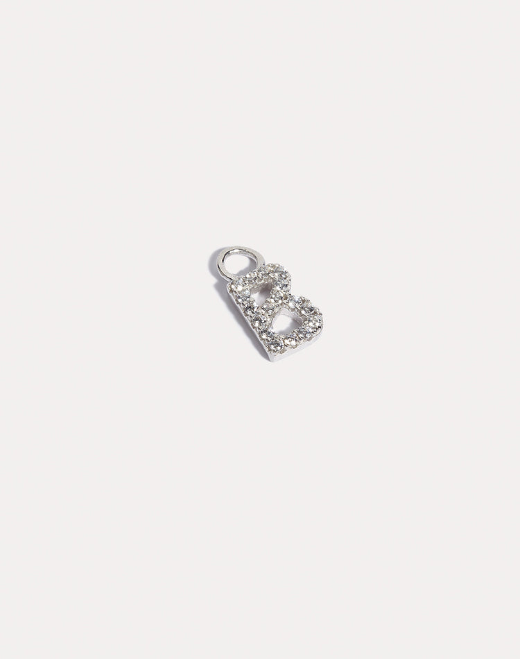 Alpha Earring Charm in Silver